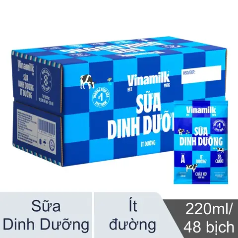 Giá Thùng Sữa Vinamilk Ít Đường