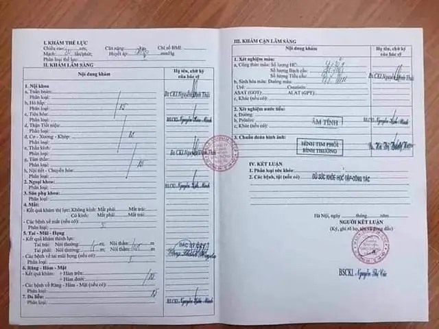 Giấy Chứng Nhận Sức Khỏe Trẻ Em