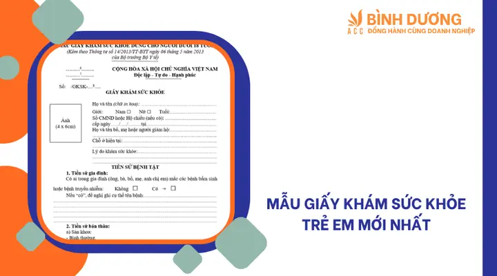 Giấy Khám Sức Khỏe Cho Bé Đi Học Mẫu Giáo