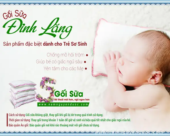 Gối Đinh Lăng Cho Trẻ Sơ Sinh