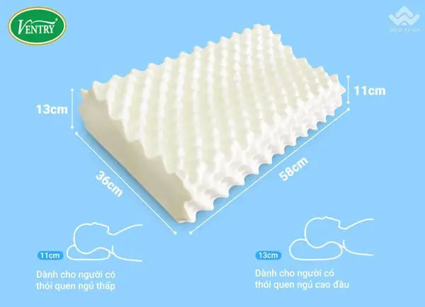 Gối Ngủ Cao Su Non Cao Cấp Gối Ngủ Cao Su Non Cao Cấp