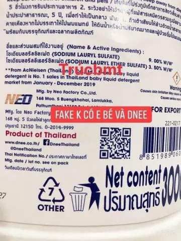 Hạn Sử Dụng Nước Giặt Dnee