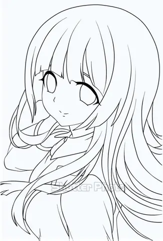 Hình Ảnh Anime Chưa Tô Màu