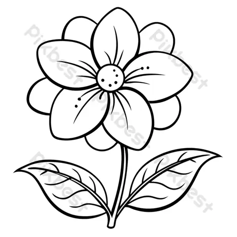 Hình Ảnh Bông Hoa Chưa Tô Màu