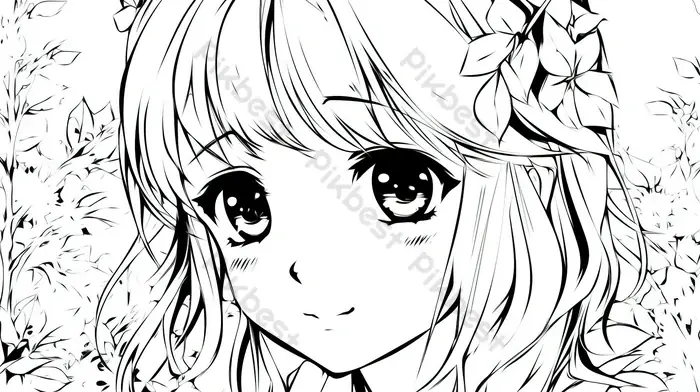 Hình Ảnh Tô Màu Anime Girl Hình Ảnh Tô Màu Anime Girl