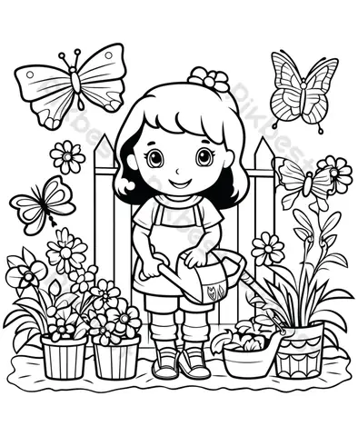 Hình Ảnh Tô Màu Vườn Hoa Hình Ảnh Tô Màu Vườn Hoa