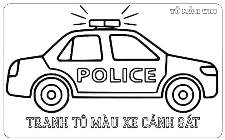 Hình Tô Màu Ô Tô Cảnh Sát
