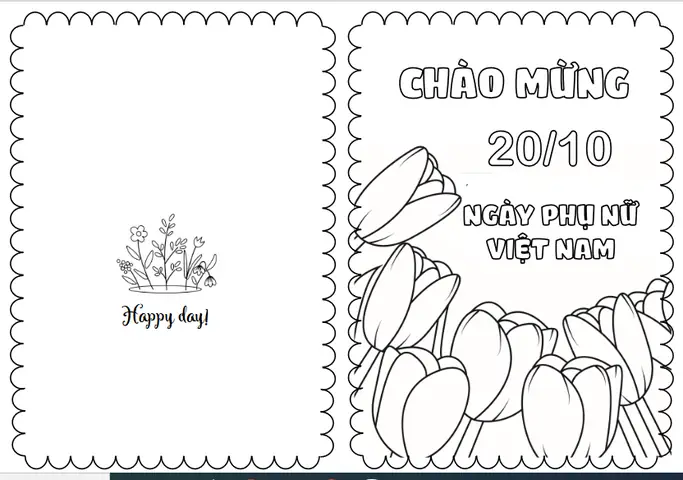 Hình Tô Màu Thiệp 20 10 Hình Tô Màu Thiệp 20 10