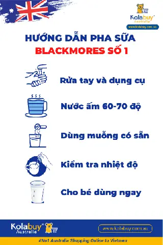 Hướng Dẫn Pha Sữa Blackmore Số 3