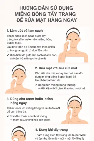 Hướng Dẫn Sử Dụng Bông Tẩy Trang Hướng Dẫn Sử Dụng Bông Tẩy Trang