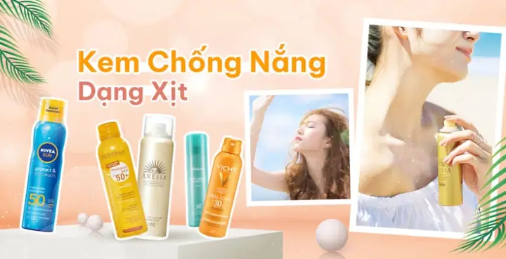 Kem Chống Nắng Dạng Xịt Cho Da Dầu