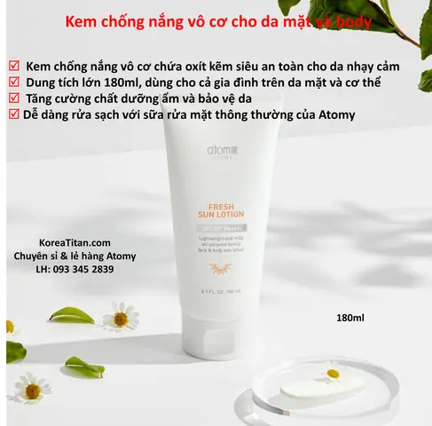 Kem Chống Nắng Dùng Cho Cả Mặt Và Body