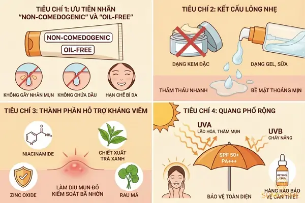 Kem Chống Nắng Gây Mụn Ẩn