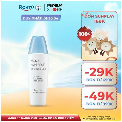 Kem Chống Nắng Sunplay Skin Aqua Cho Da Mụn