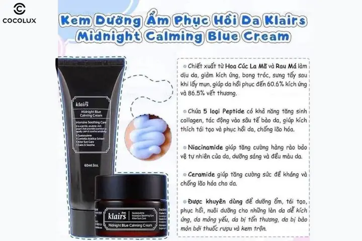 Kem Dưỡng Klairs Midnight Blue Calming Cream Review