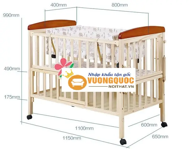 Kích Thước Giường Cũi Cho Bé