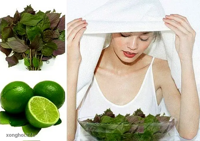 Lá Tía Tô Đắp Mặt Nạ