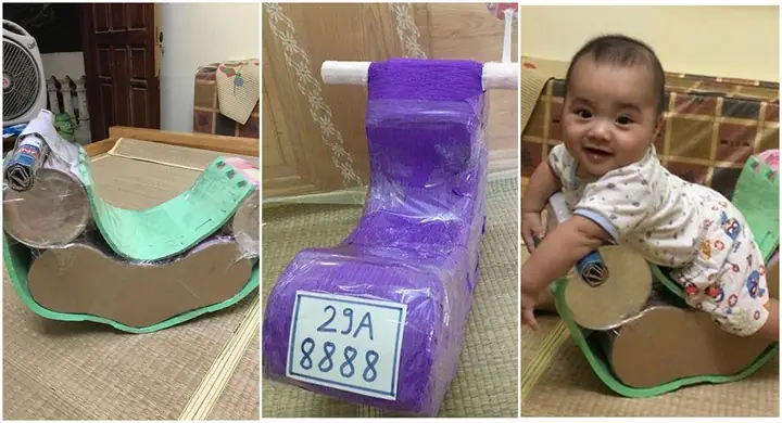 Làm Bập Bênh Cho Bé Bằng Hộp Sữa