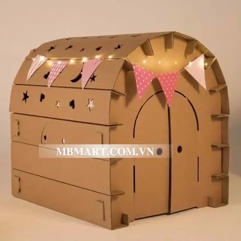 Làm Nhà Bằng Bìa Carton Cho Bé