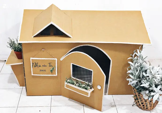 Làm Nhà Bằng Bìa Carton Cho Bé