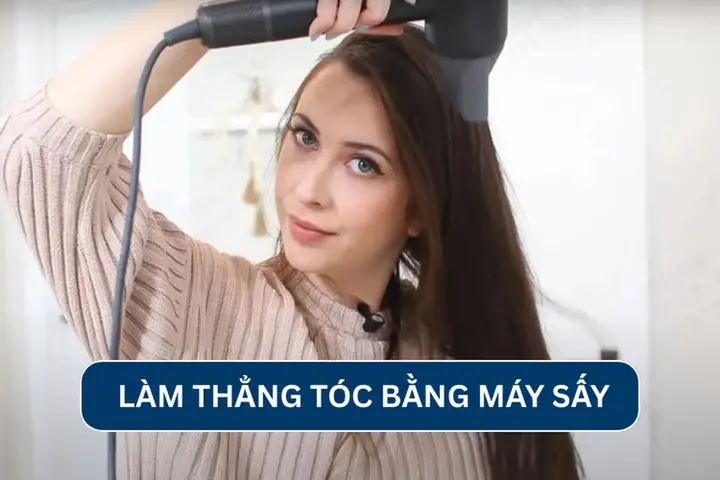 Làm Thẳng Tóc Bằng Máy Sấy