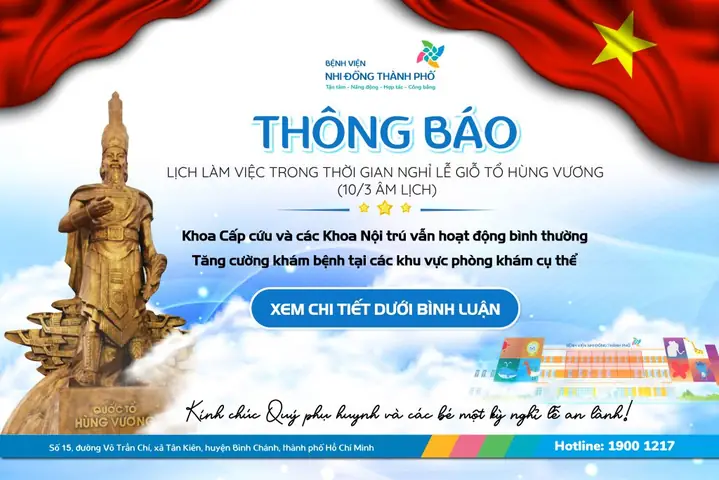 Lịch Làm Việc Phòng Khám Nhi Đồng Thành Phố