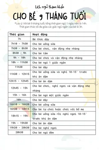 Lịch Sinh Hoạt Cho Bé 8 Tháng Tuổi