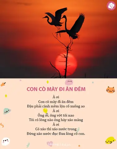 Lời Bài Hát Con Cò Mày Đi Ăn Đêm