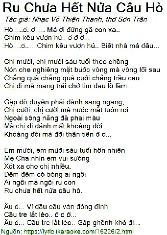 Lời Bài Hát Ví Dầu Cầu Ván Đóng Đinh