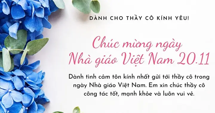 Lời Chúc 20 Tháng 11 Dài