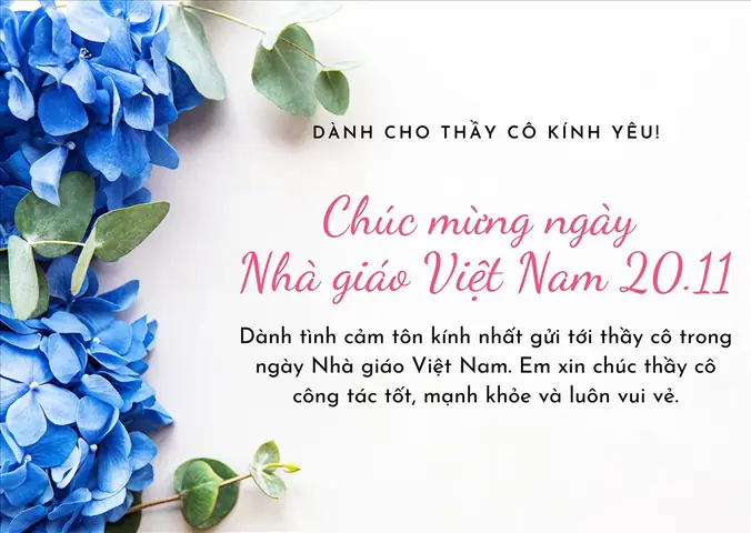 Lời Chúc 20 Tháng 11 Ý Nghĩa