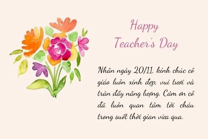 Lời Chúc Cô Giáo 20 11 Ngắn Gọn Ý Nghĩa