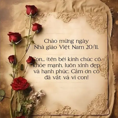 Lời Chúc Cô Giáo Mầm Non 20 11
