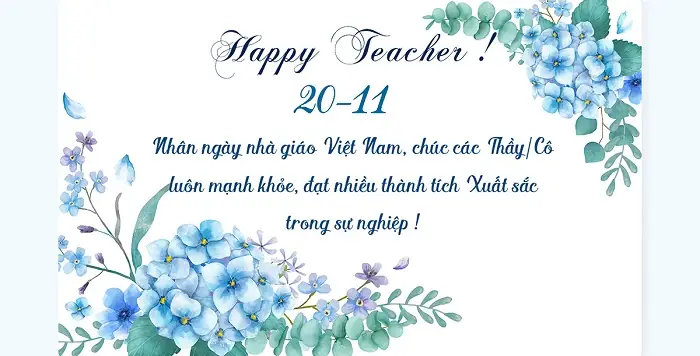 Lời Chúc Của Học Sinh Nhân Ngày 20 11
