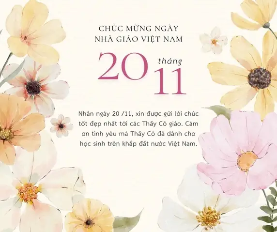 Lời Chúc Mừng 20 11 Ý Nghĩa