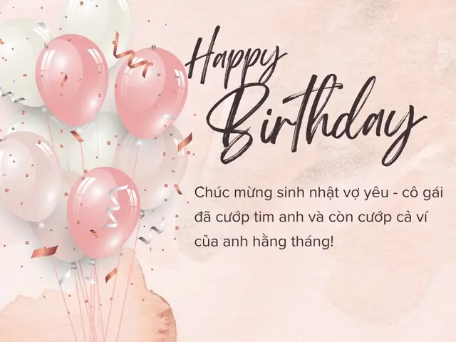 Lời Chúc Sinh Nhật Vợ Ngàn Gọn