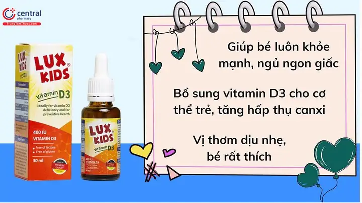 Lux Kid D3 Cho Trẻ Sơ Sinh