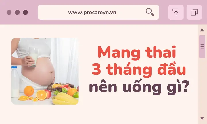 Mang Thai 3 Tháng Đầu Nên Uống Nước Gì