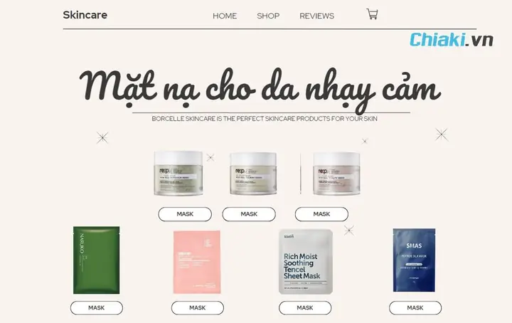 Mask Dành Cho Da Nhạy Cảm