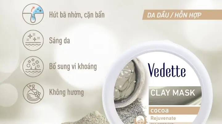 Mặt Nạ Đất Sét Vedette Hũ Review