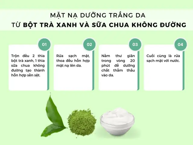 Mặt Nạ Trắng Da Từ Bột Trà Xanh
