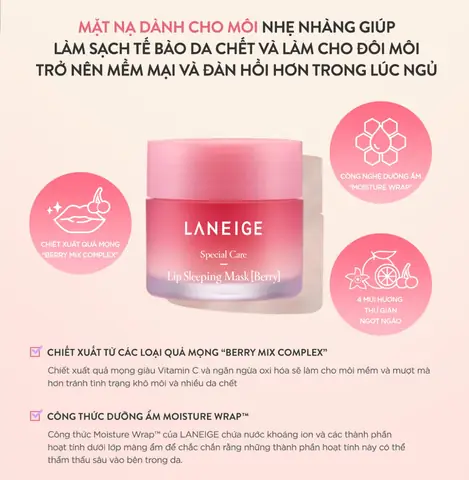 Mặt Nạ Ủ Môi Laneige Cách Dùng