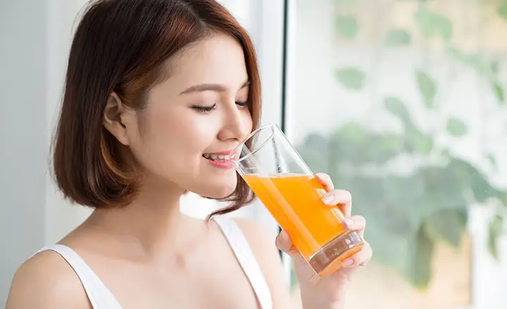 Mật Ong Uống Với Nước Cam