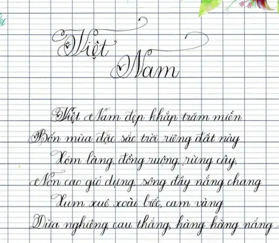 Mẫu Chữ Luyện Viết Chữ Đẹp