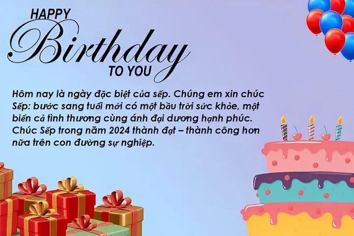 Mẫu Chúc Mừng Sinh Nhật Hay
