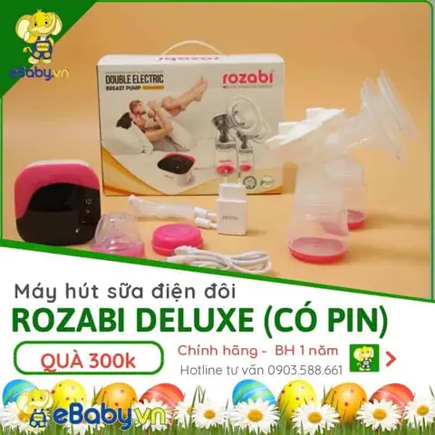 Máy Hút Sữa Điện Đôi Rozabi Deluxe Máy Hút Sữa Điện Đôi Rozabi Deluxe