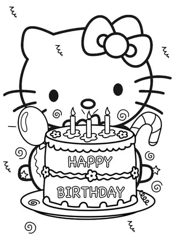 Mèo Hello Kitty Cho Bé Tô Màu