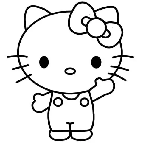 Mèo Hello Kitty Cho Bé Tô Màu