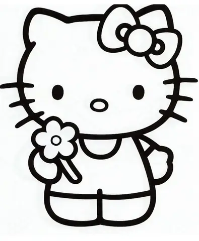 Mèo Hello Kitty Cho Bé Tô Màu