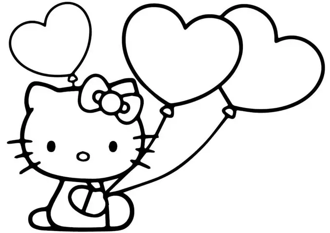Mèo Hello Kitty Cho Bé Tô Màu